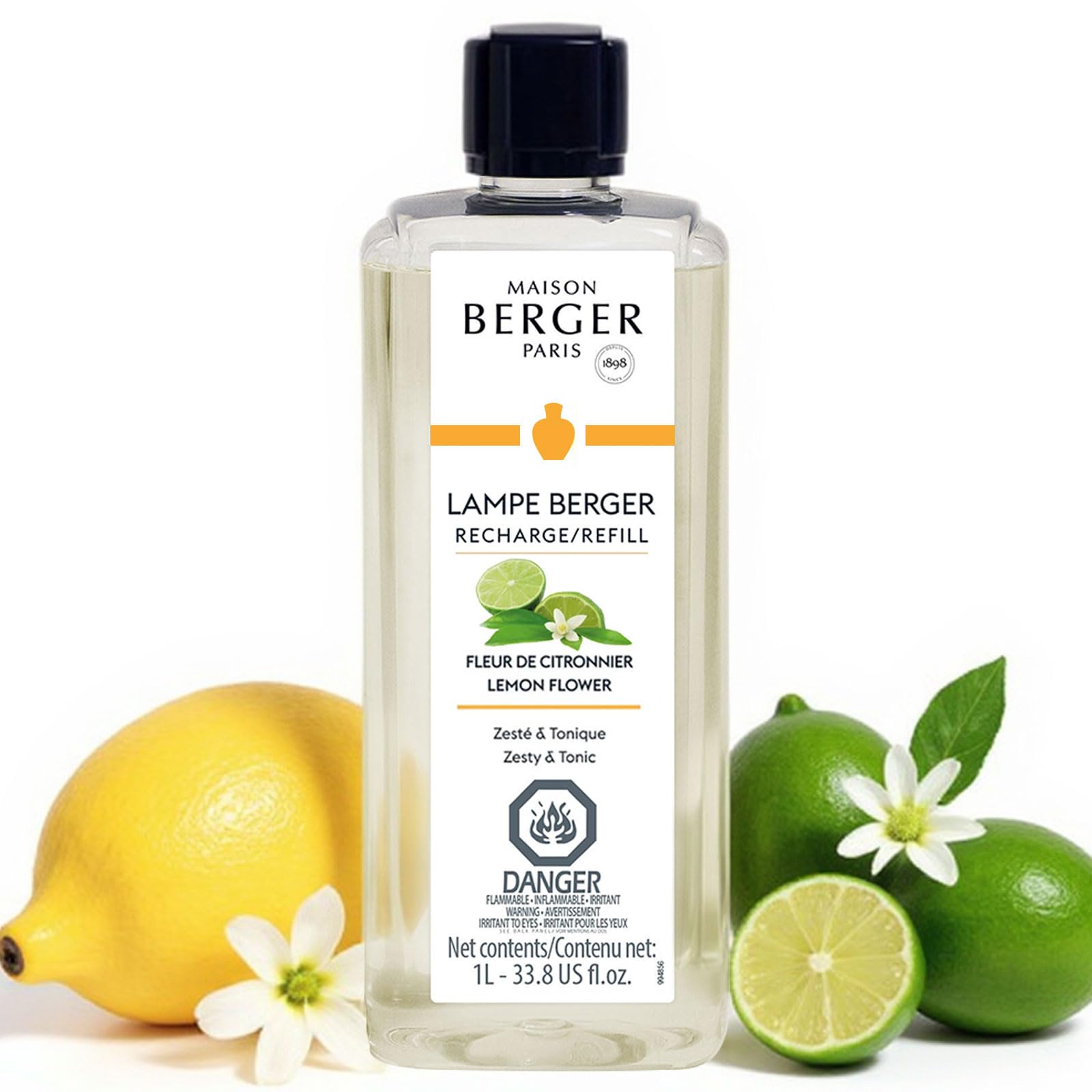 Amazon.com: Maison Berger Lemon Flower Lampe Berger Refill, 1